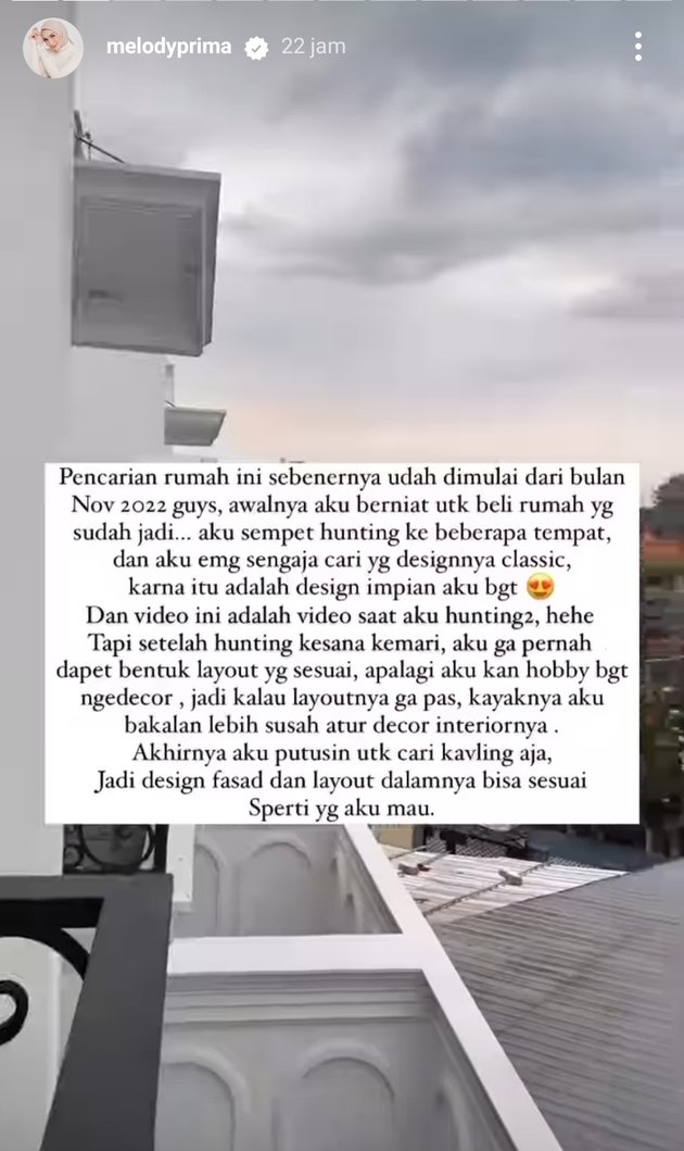 desain rumah baru Melody Prima  © 2022 Instagram  desain rumah baru Melody Prima  © 2022 Instagram