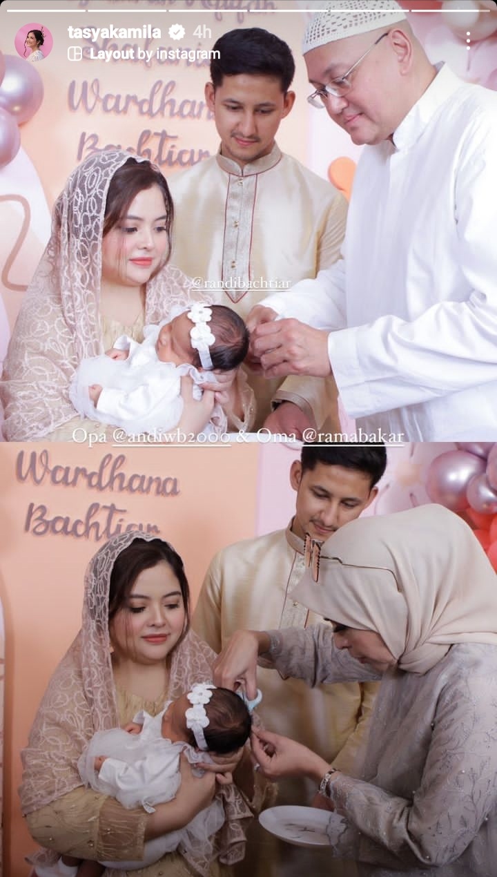 momen aqiqah anak kedua tasya kamila © berbagai sumber