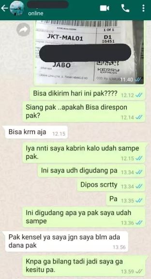 Chat lucu kurir mau antar paket ini endingnya penuh drama Berbagai sumber