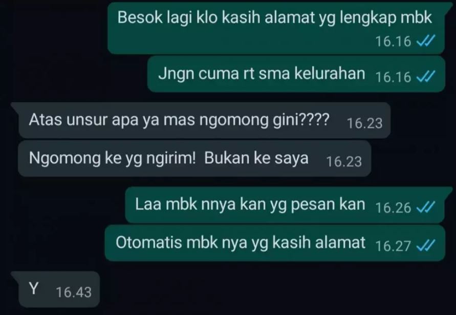 Chat lucu kurir mau antar paket ini endingnya penuh drama Berbagai sumber