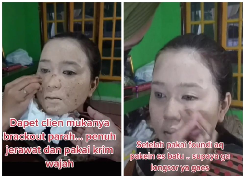 makeup pengantin jerawatan © TikTok/@alfiliyaniwedding
