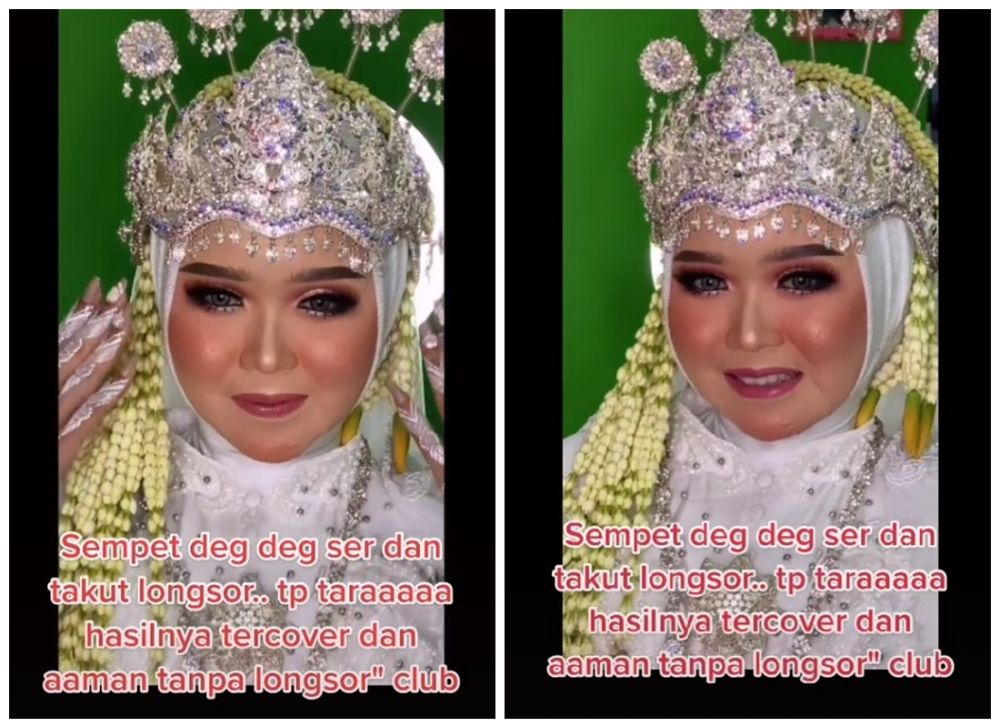 makeup pengantin jerawatan © TikTok/@alfiliyaniwedding