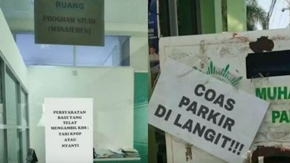 Tulisan lucu peringatan © 2023 brilio.net