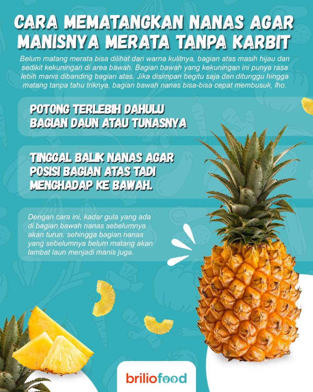 Cara jitu mematangkan nanas agar manisnya merata, simpel tanpa karbit pematang buah
