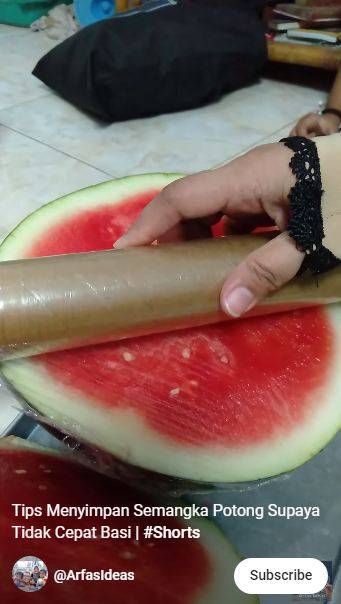 Trik menyimpan semangka yang sudah dipotong agar tetap segar selama 4 hari