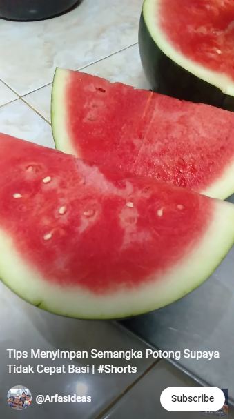 Trik menyimpan semangka yang sudah dipotong agar tetap segar selama 4 hari