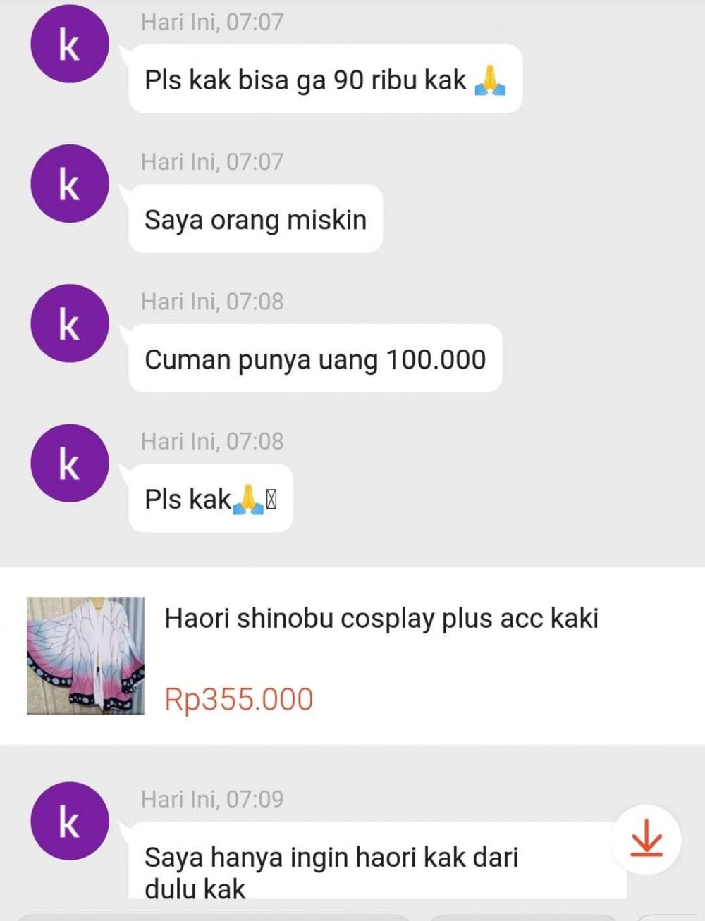 11 Chat pembeli saat nawar harga di online shop ini bikin penjual senyum kecut