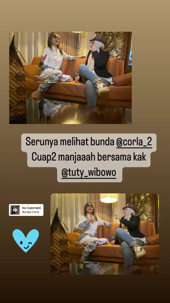 Tiba di Indonesia, intip 5 momen Bunda Corla bertemu dengan Tuty Wibowo penyanyi lagu No Comment