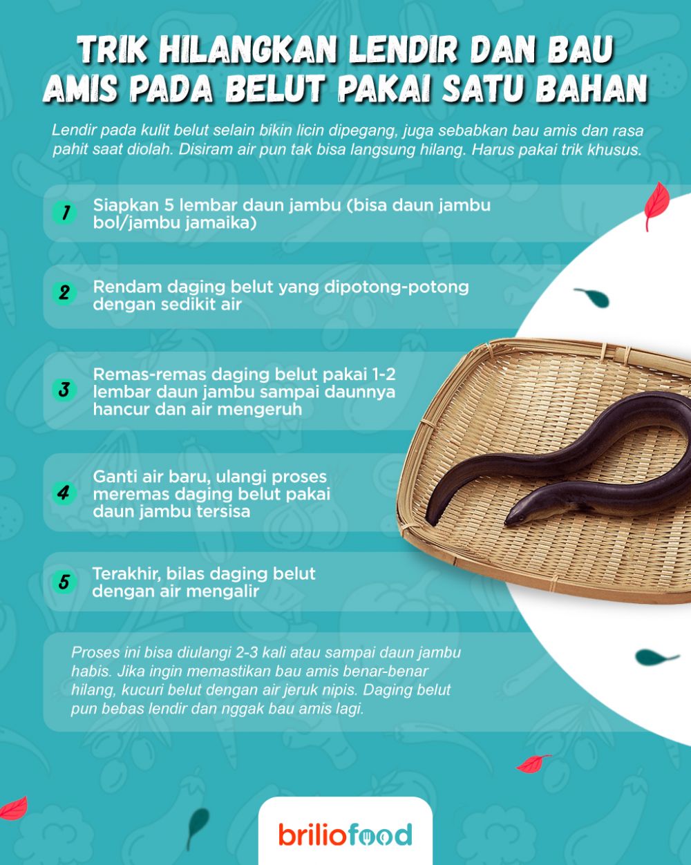 Trik menghilangkan bau amis dan lendir pada belut, cuma pakai satu bahan