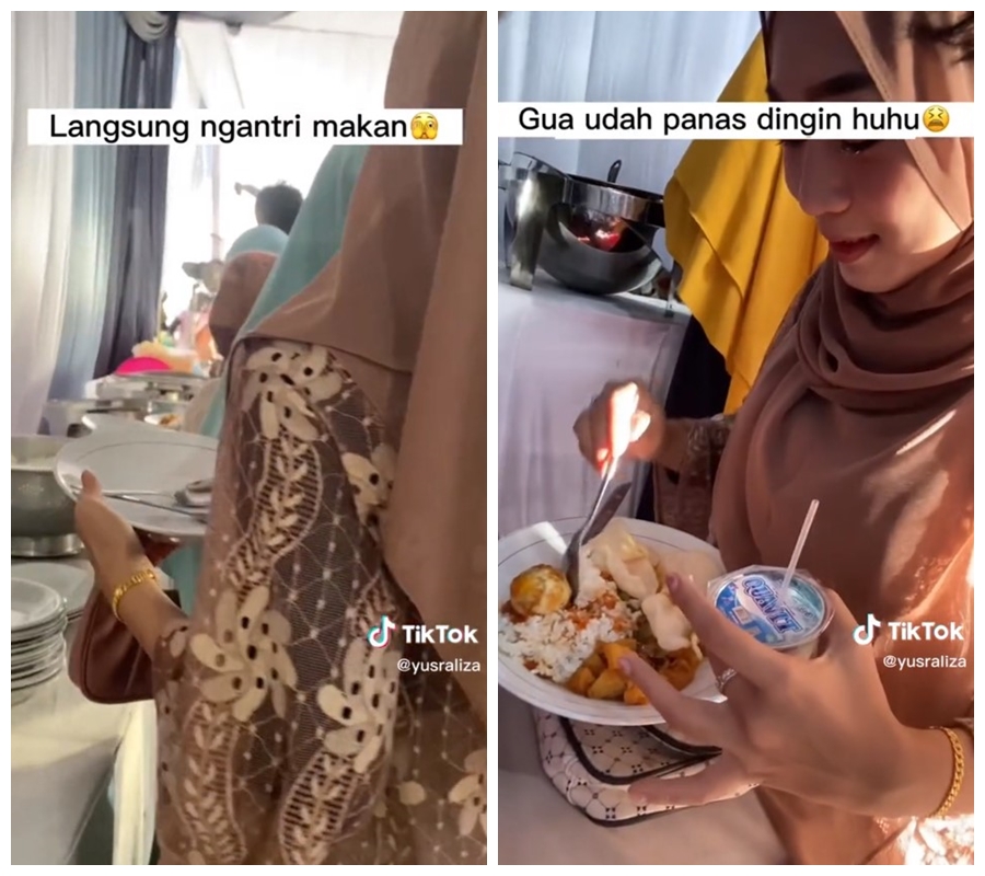istri ngidam makanan kondangan © TikTok/@yusraliza
