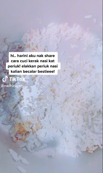 Trik jitu mengangkat kerak nasi di panci rice cooker agar tidak tergores