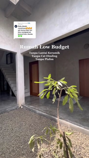 rumah low budget tanpa keramik © TikTok