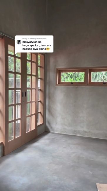 rumah low budget tanpa keramik © TikTok