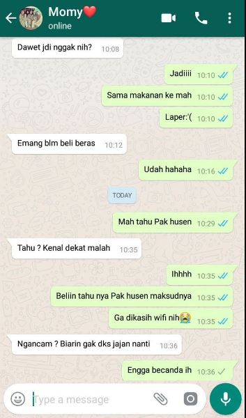 Chat lucu salah kirim anak dan orang tua Berbagai sumber