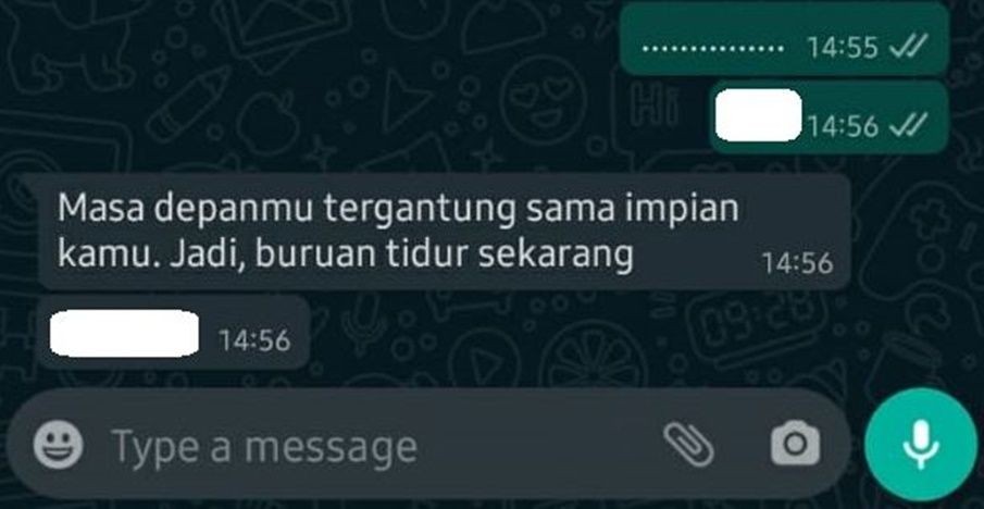 Chat absurd memberi motivasi © 2023 brilio.net Chat absurd memberi motivasi © 2023 brilio.net