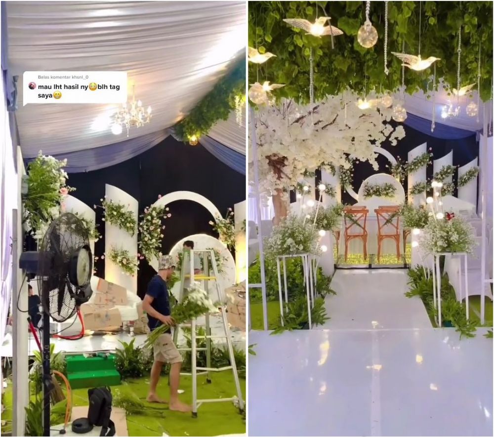 dekorasi nikah di ladang © TikTok dekorasi nikah di ladang © TikTok