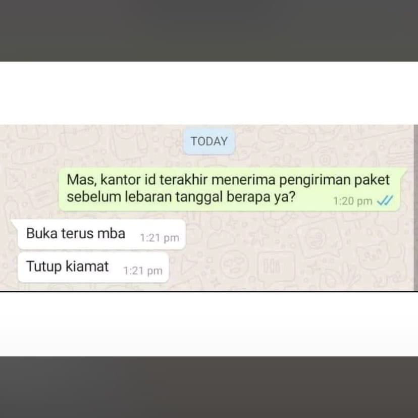 chat tapi balasannya malah nggak sesuai harapan © berbagai sumber