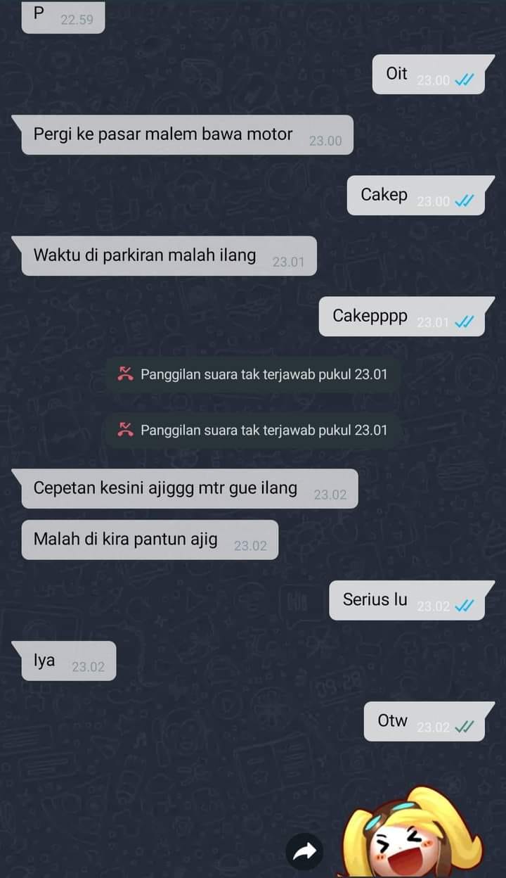chat lucu dikira pantun © Berbagai sumber