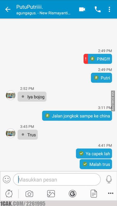 chat lucu dikira pantun © Berbagai sumber