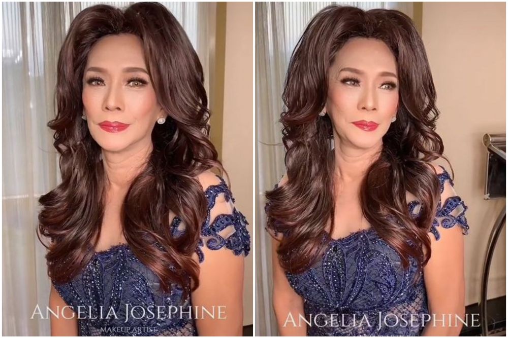 transformasi wanita paruh baya dirias mua © TikTok