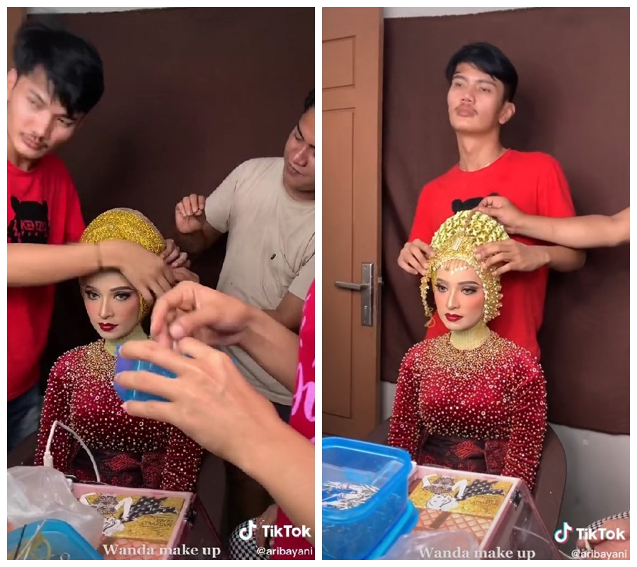 Bule Rusia dandan adat Aceh © TikTok/@aribayani