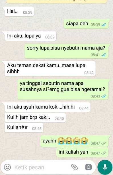 Chat lucu percakapan bapak dan anak ini kocak abis Berbagai sumber