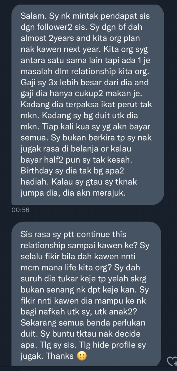 Gaji calon suami 3 kali lebih rendah darinya © Twitter