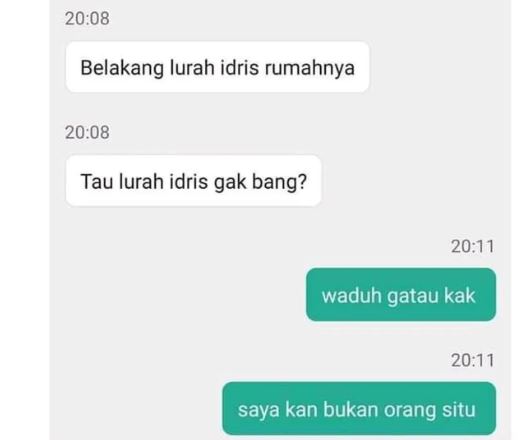 chat lucu kuris salah alamat paket © berbagai sumber