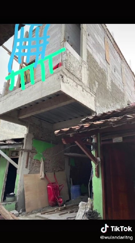 renovasi rumah di gang sempit hasil mewah © TikTok/@wulandaritng renovasi rumah di gang sempit hasil mewah © TikTok/@wulandaritng