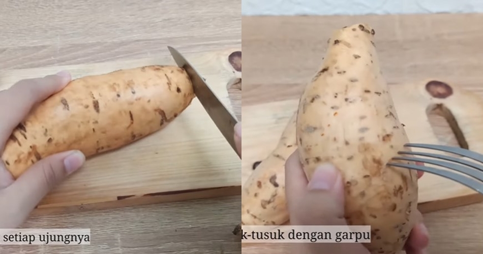 Cara mudah memanggang ubi madu tanpa oven, tetap lembut dan matang sampai ke dalam