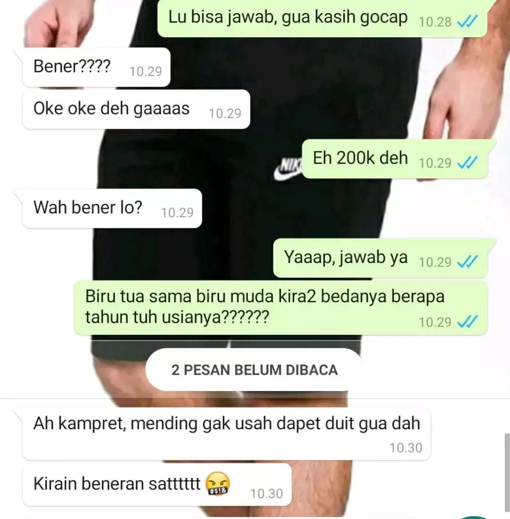 chat WA tebak-tebakan bikin tepuk jidat © berbagai sumber
