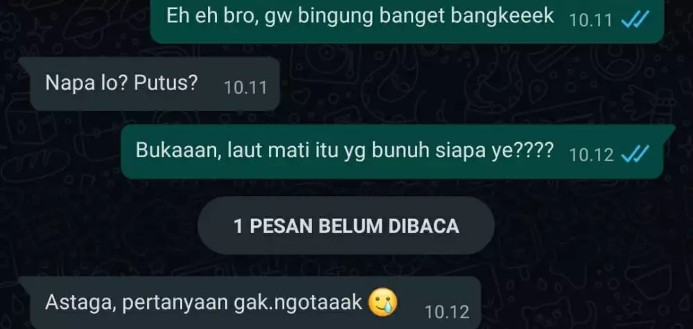 chat WA tebak-tebakan bikin tepuk jidat © berbagai sumber
