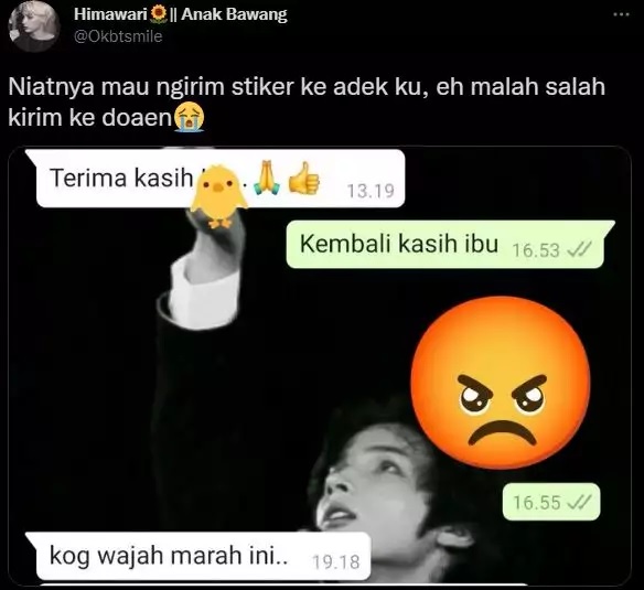 chat salah kirim stiker whatsapp © berbagai sumber chat salah kirim stiker whatsapp © berbagai sumber