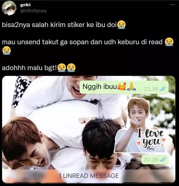 chat salah kirim stiker whatsapp © berbagai sumber chat salah kirim stiker whatsapp © berbagai sumber