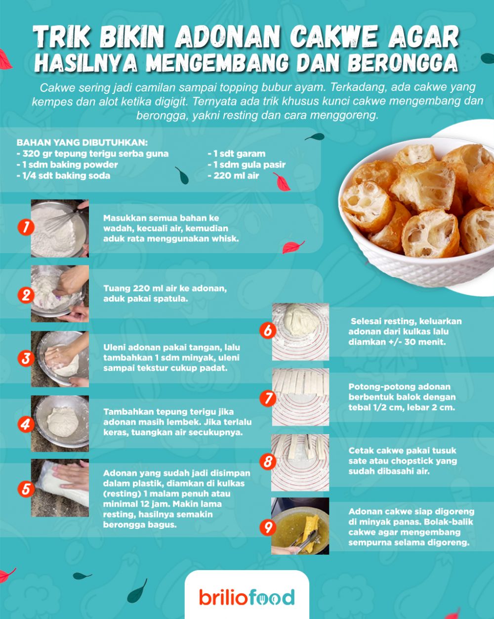 Trik jitu bikin adonan cakwe agar hasilnya mengembang dan berongga