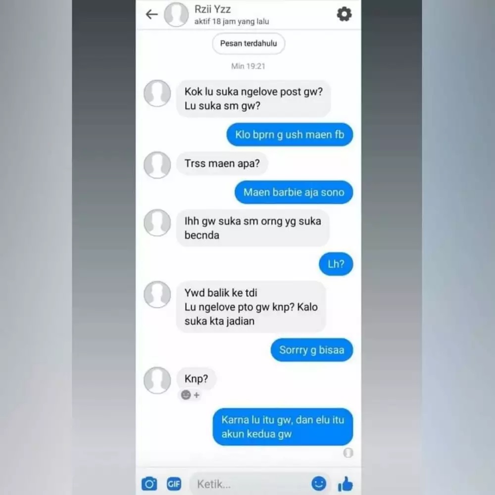 Chat lucu orang PDKT endingnya ngenes © 2023 brilio.net