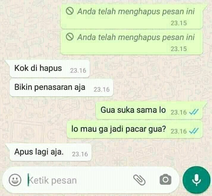 Chat lucu katakan cinta ke gebetan  © 2023 brilio.net