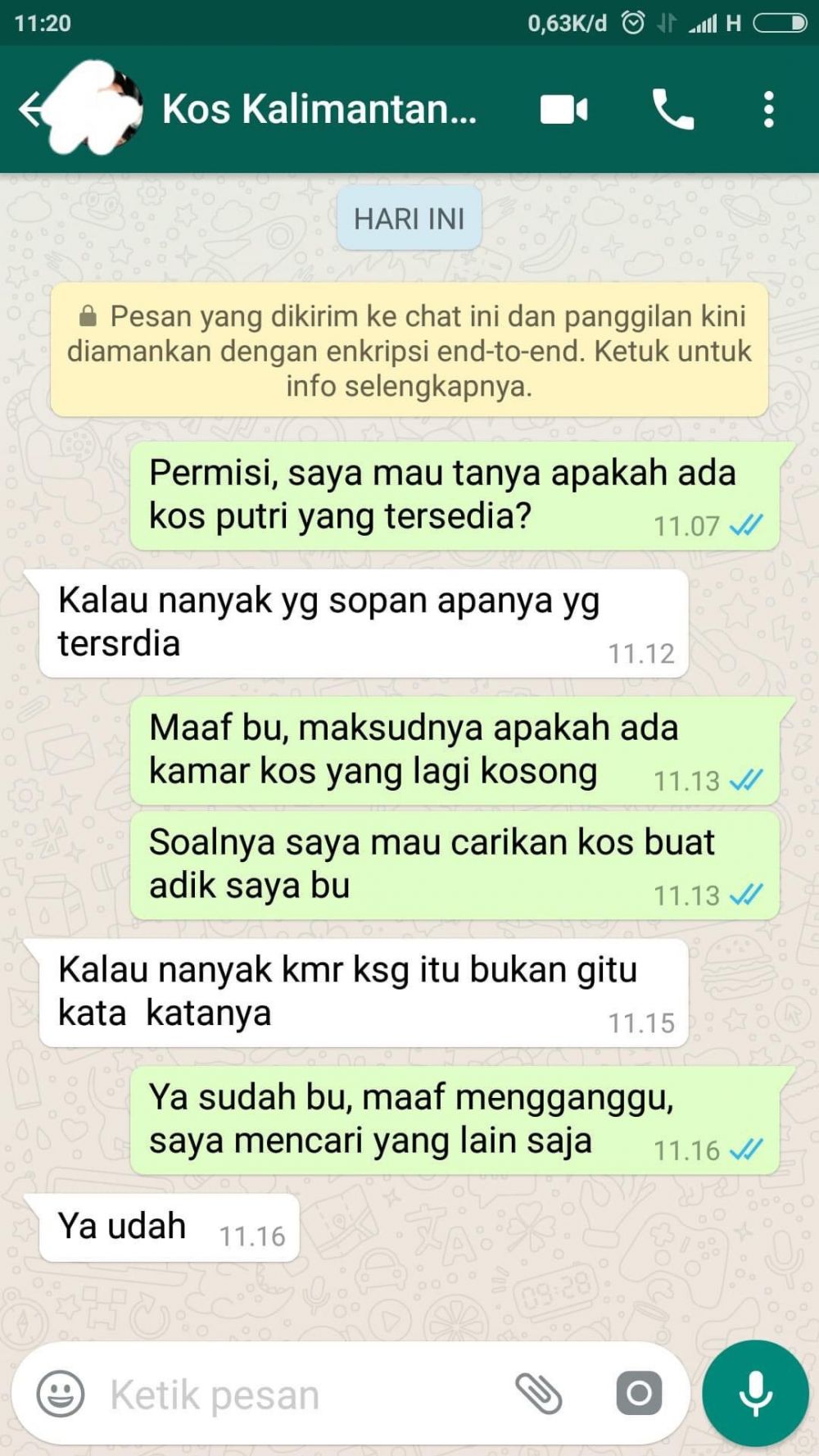 chat lucu cari kos-kosan  © 2022 berbagai sumber