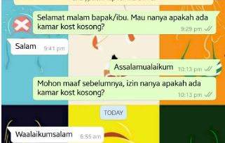 chat lucu cari kos-kosan  © 2022 berbagai sumber