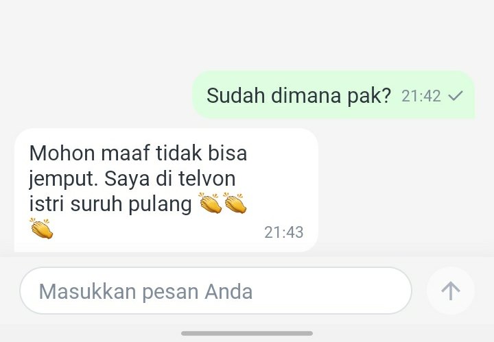 balasan driver ojol ditanya posisi © berbagai sumber balasan driver ojol ditanya posisi © berbagai sumber