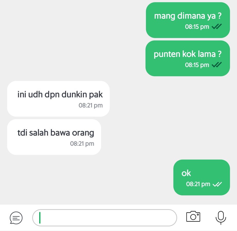 balasan driver ojol ditanya posisi © berbagai sumber