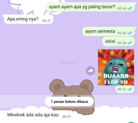 chat lucu tebak-tebakan dengan teman © 2022 berbagai sumber