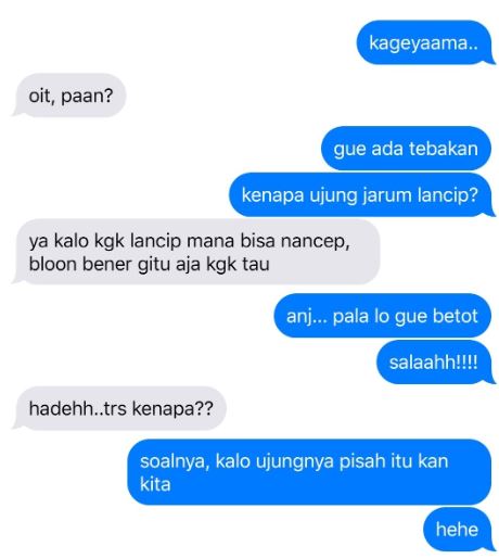 chat lucu tebak-tebakan dengan teman © 2022 berbagai sumber