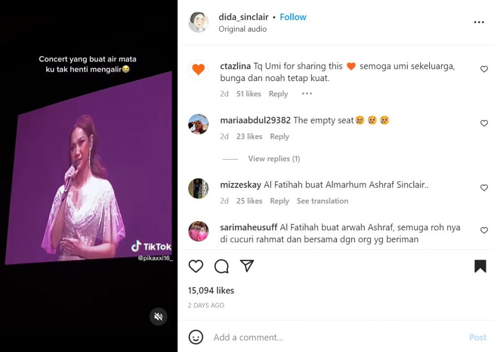 momen BCL sediakan kursi istimewa untuk mengenang ashraf sinclair © berbagai sumber