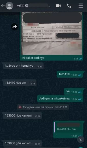 Chat lucu kurir saat kirim paket COD Berbagai sumber