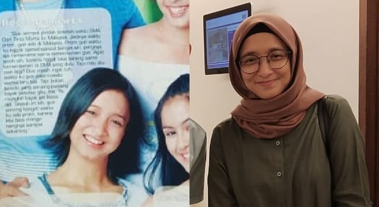 potret dulu dan kini Adelia Lontoh © berbagai sumber