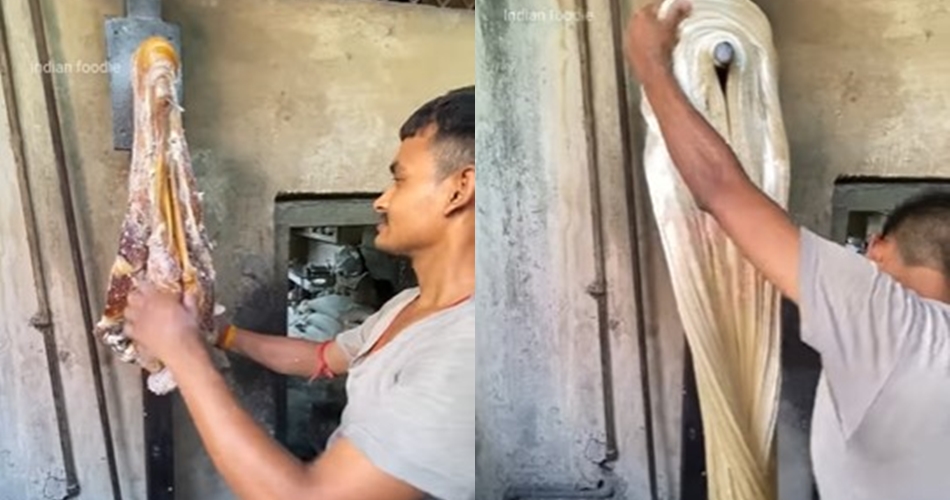 11 Foto pembuatan kue kering khas India ini disebut jorok, langsung diinjak pakai kaki telanjang