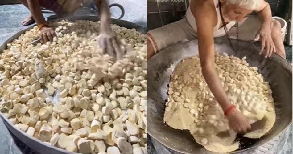 11 Foto pembuatan kue kering khas India ini disebut jorok, langsung diinjak pakai kaki telanjang