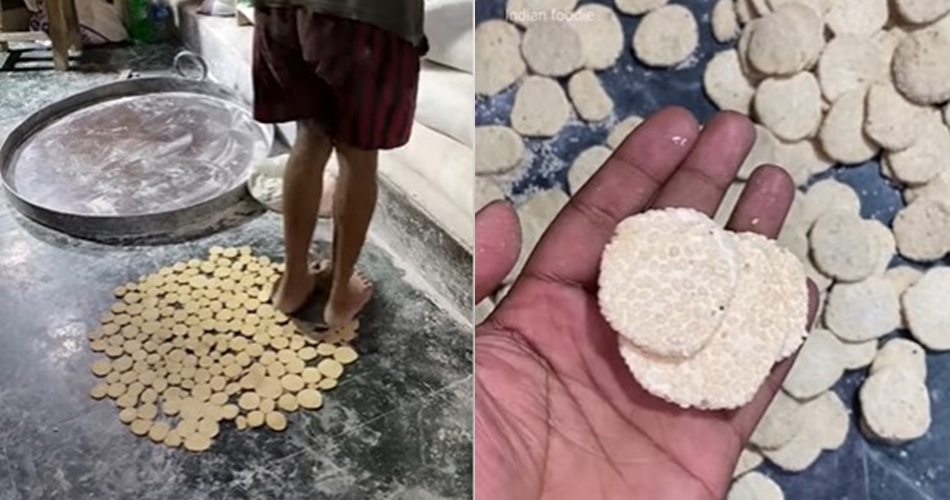 11 Foto pembuatan kue kering khas India ini disebut jorok, langsung diinjak pakai kaki telanjang