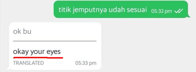 translate nyeleneh di chat ojol © berbagai sumber